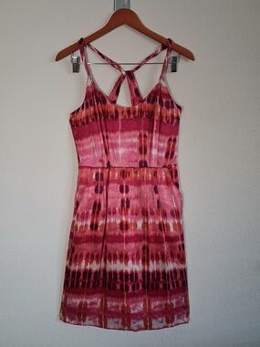 Banana Republic Pink Tie-Dye Sleeveless Mini Dress